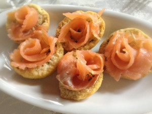 Smoked Salmon Roses